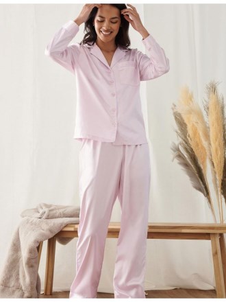 TC055 Ladies Satin Long Pyjamas