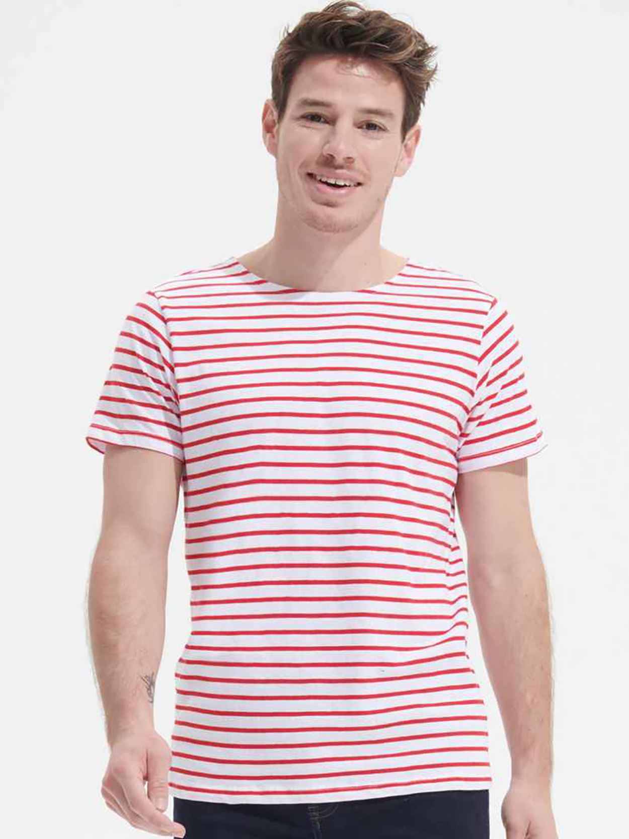 01398 SOL'S Miles Striped T-Shirt Image 1