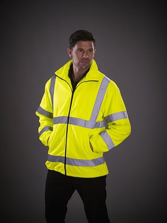 HVK08 YK042 Heavyweight High Vis Fleece