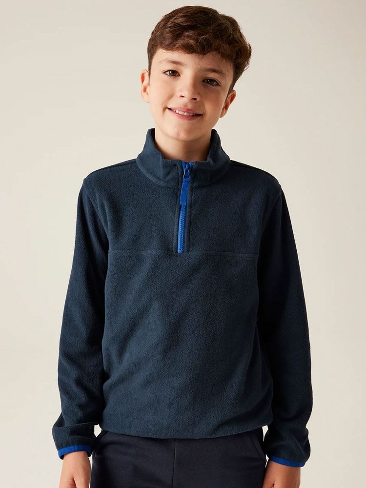 TRF679 Kids 1/2 Zip Micro Fleece Image 3