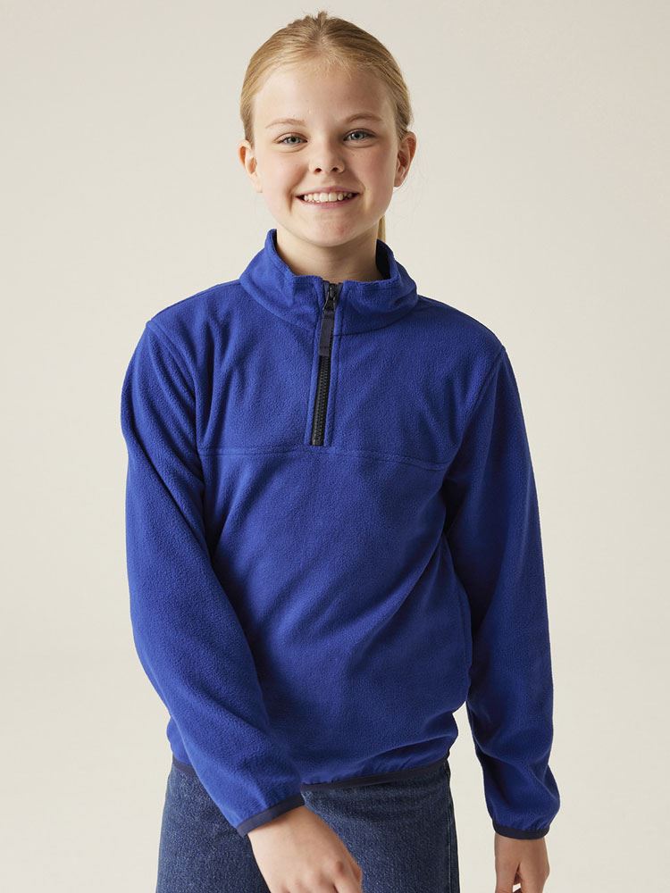 TRF679 Kids 1/2 Zip Micro Fleece Image 4