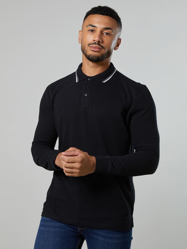 JP103 Long Sleeve Poloshirt