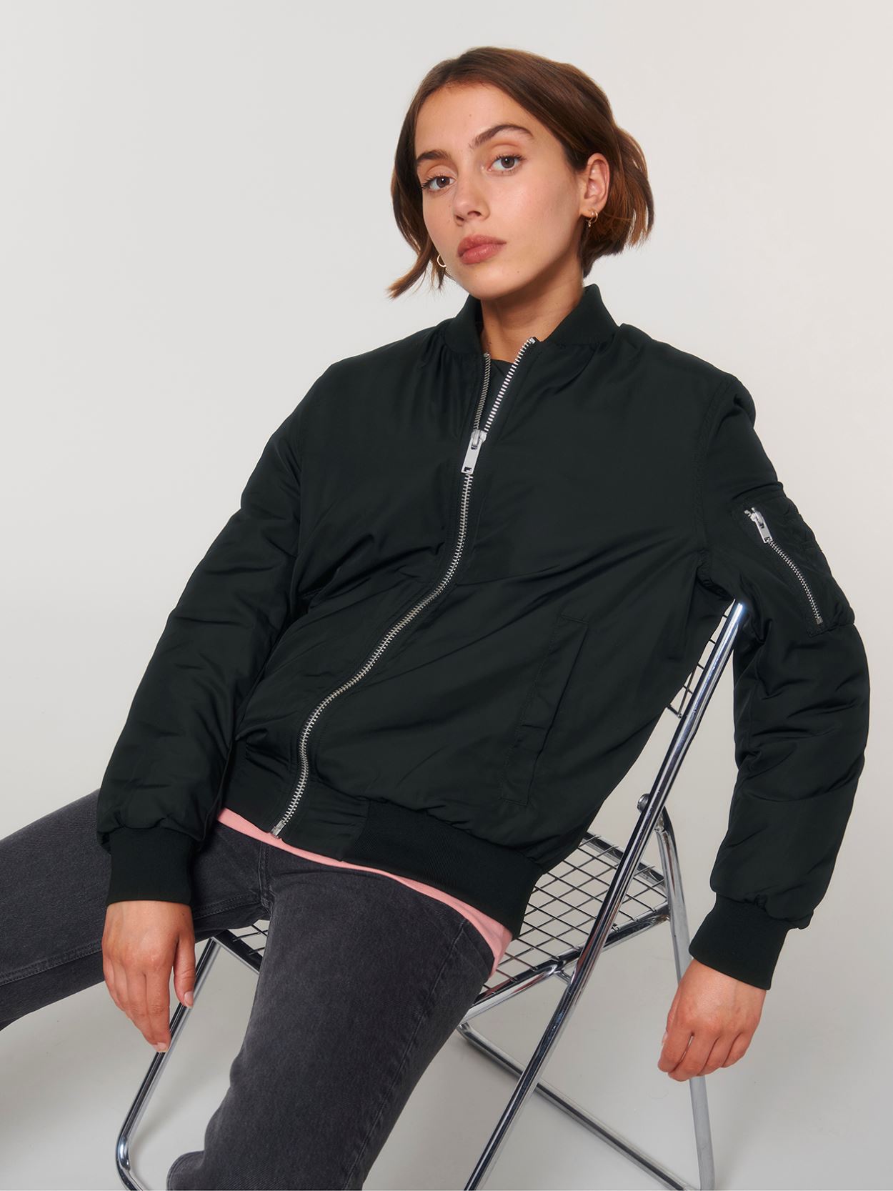 SX178 Bomber Jacket With Metal Details Image 1