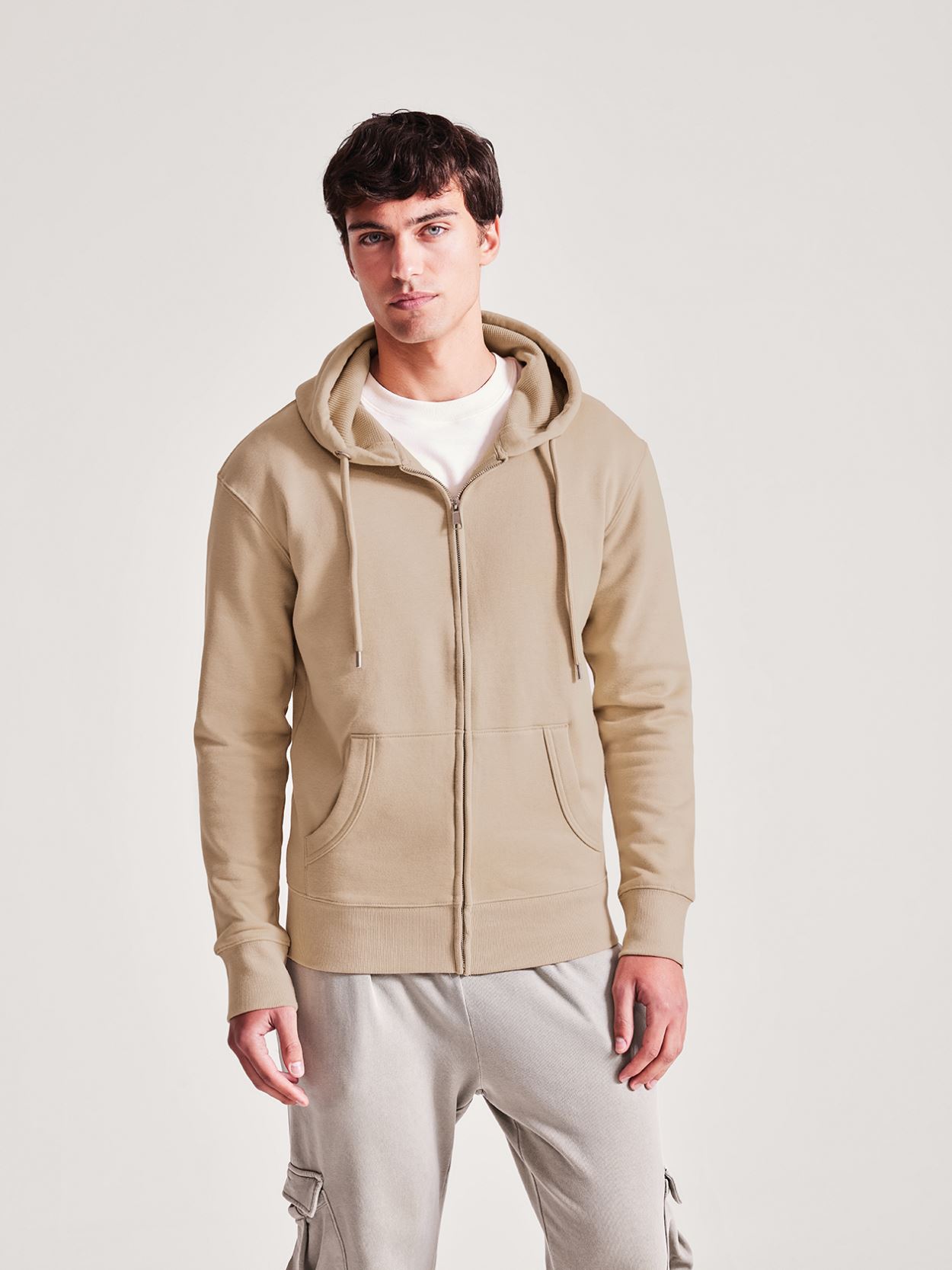 AM02 Mens Organic Full Zip Hoodie Image 3