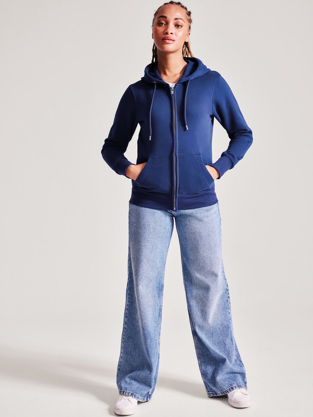 AM04 Ladies Organic Full Zip Hoodie Image 3