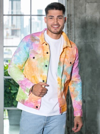 TD32M Tie Dye Denim Jacket