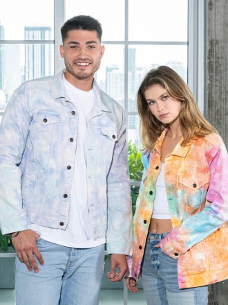 TD32M Tie Dye Denim Jacket