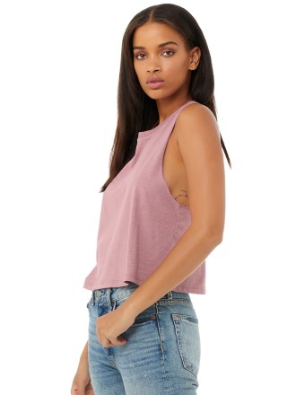 BL6682 Bella Ladies Racer Back Cropped Tank Top