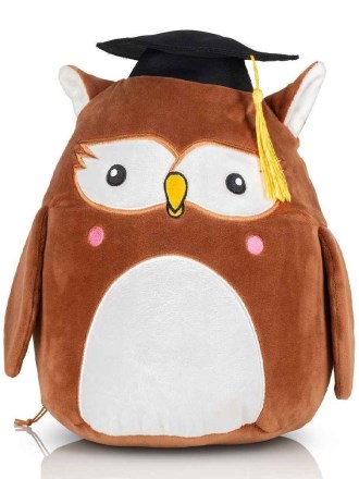 MM800 Dark Brown Owl Squidgy Animals Dark Brown Owl