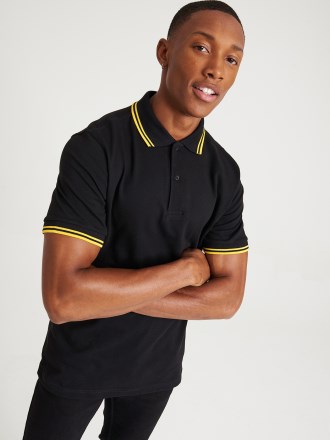 JP003 AWDis Stretch Tipped Piqué Polo Shirt