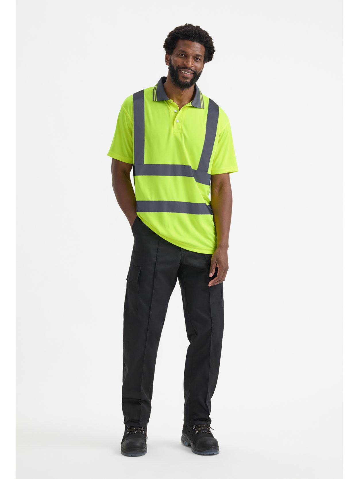 UC808 Hi Vis Short Sleeve Polo Shirt Image 1