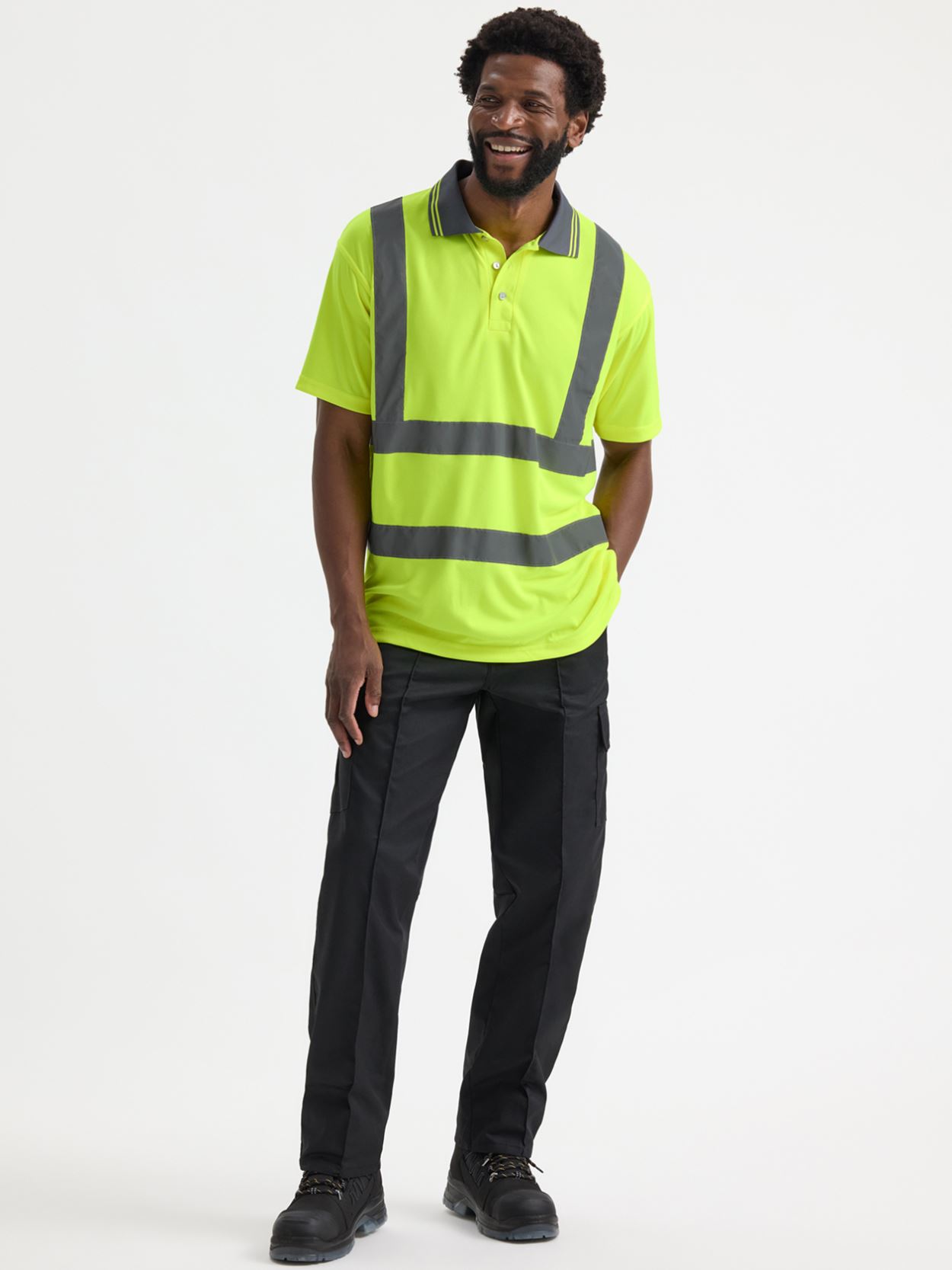 UC808 Hi Vis Short Sleeve Polo Shirt Image 4