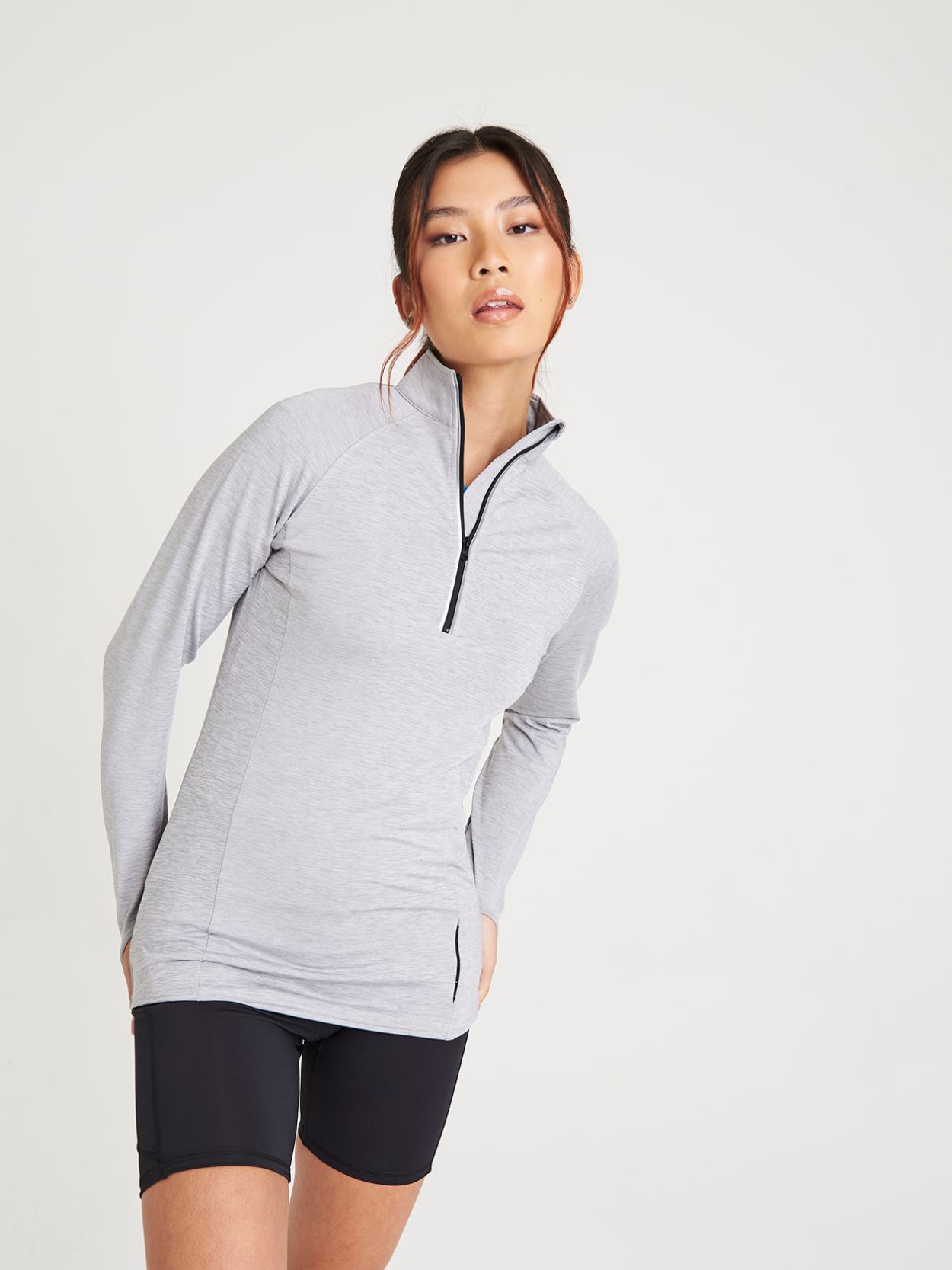 JC035 Women's Cool Flex long half zip top Image 5