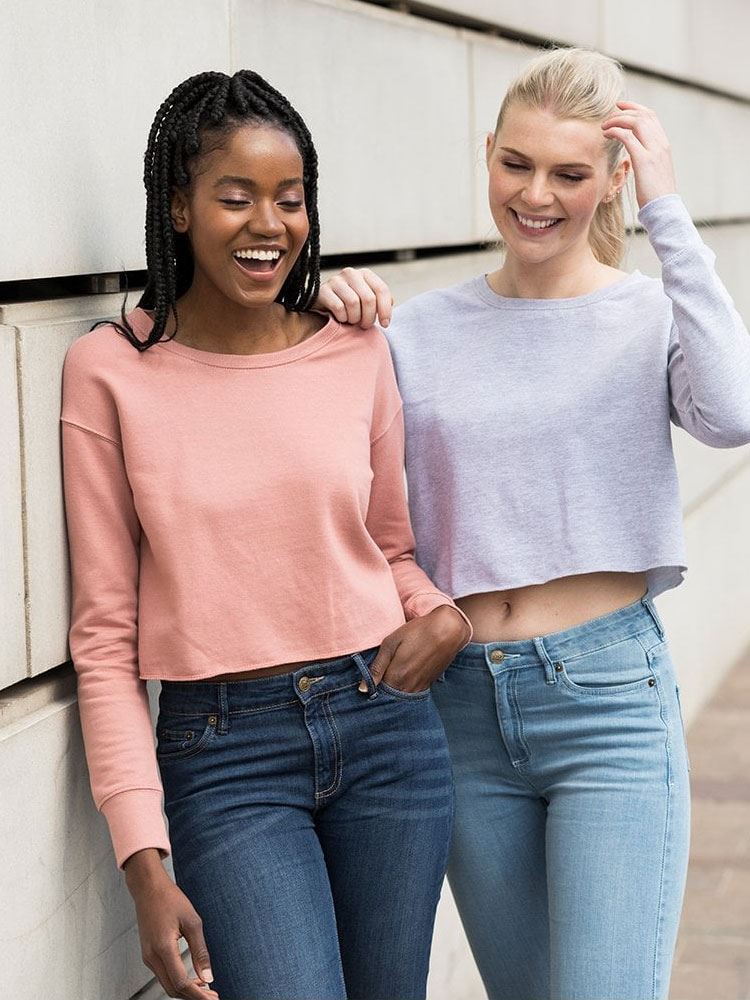JH035 Womens Cropped Sweat Image 1