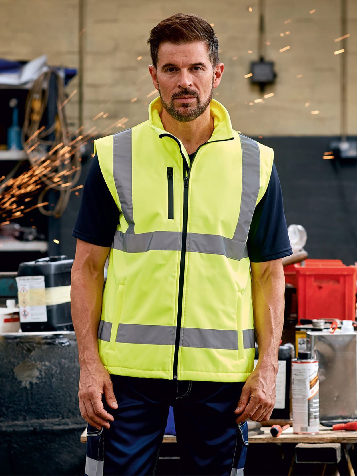 YK207 Yoko Hi Vis Soft Shell Gilet Image 1