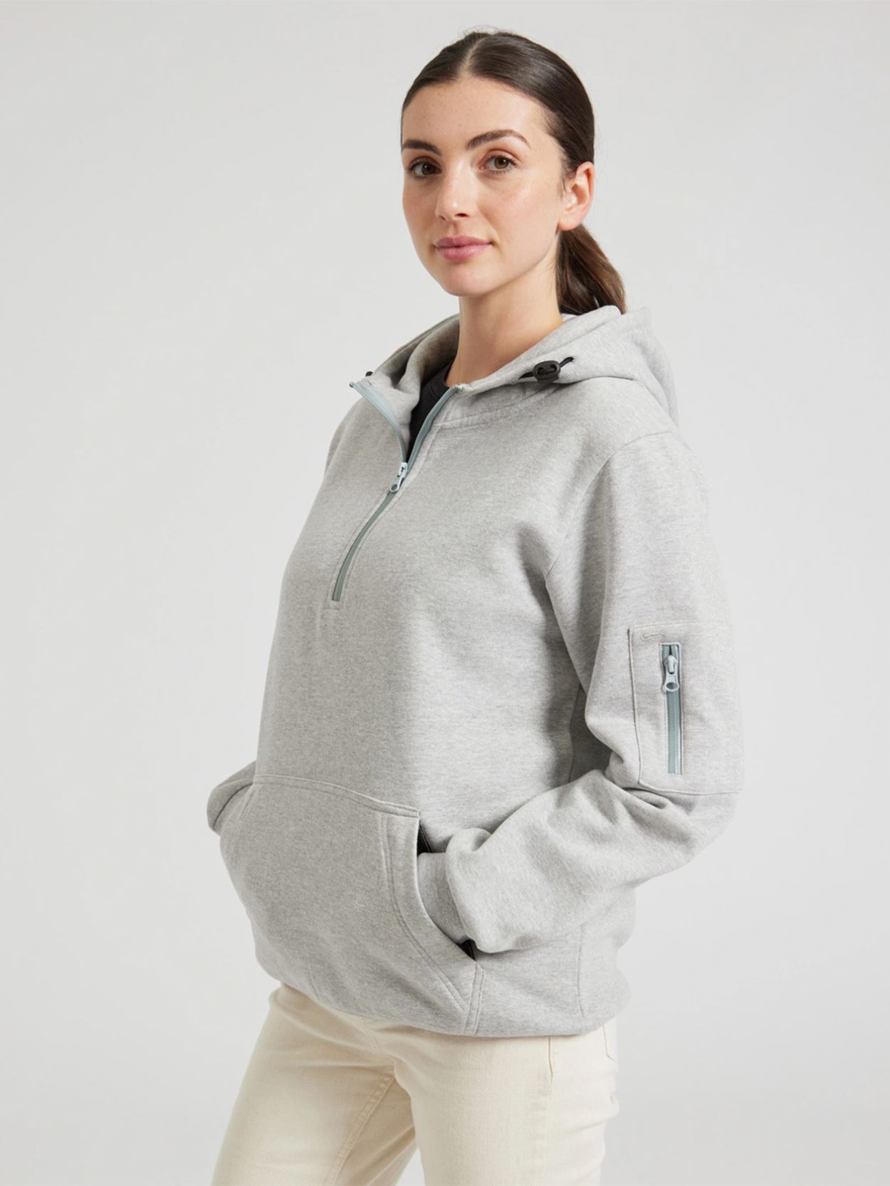 CR06 Atlas Adults Quarter Zip Hoodie Image 4