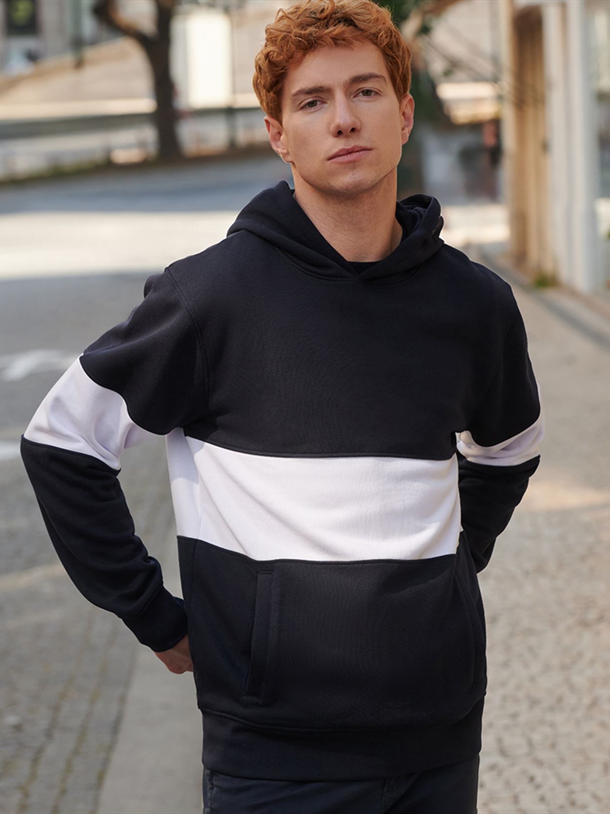 FR803 Heavyweight Panelled Hoodie Image 5