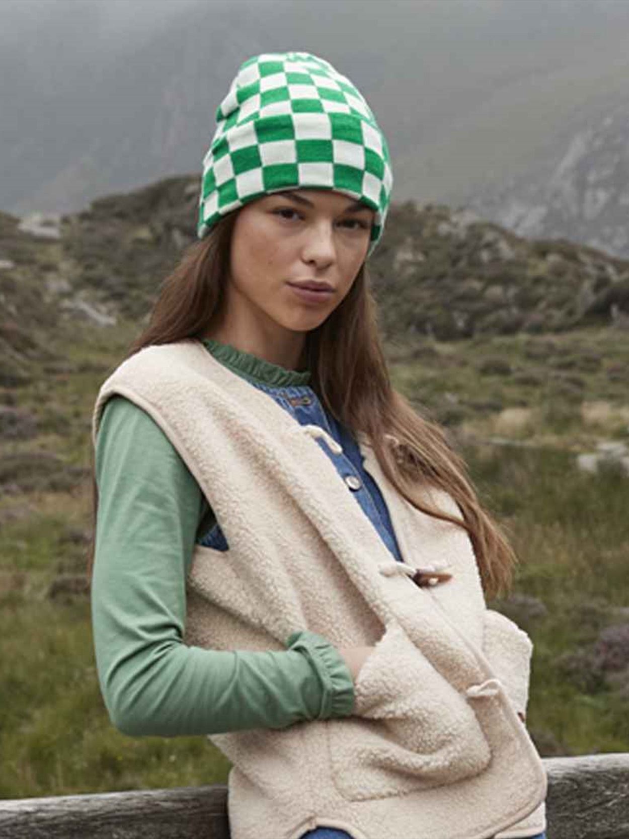 BB531 (B531) Checkerboard Beanie Image 2