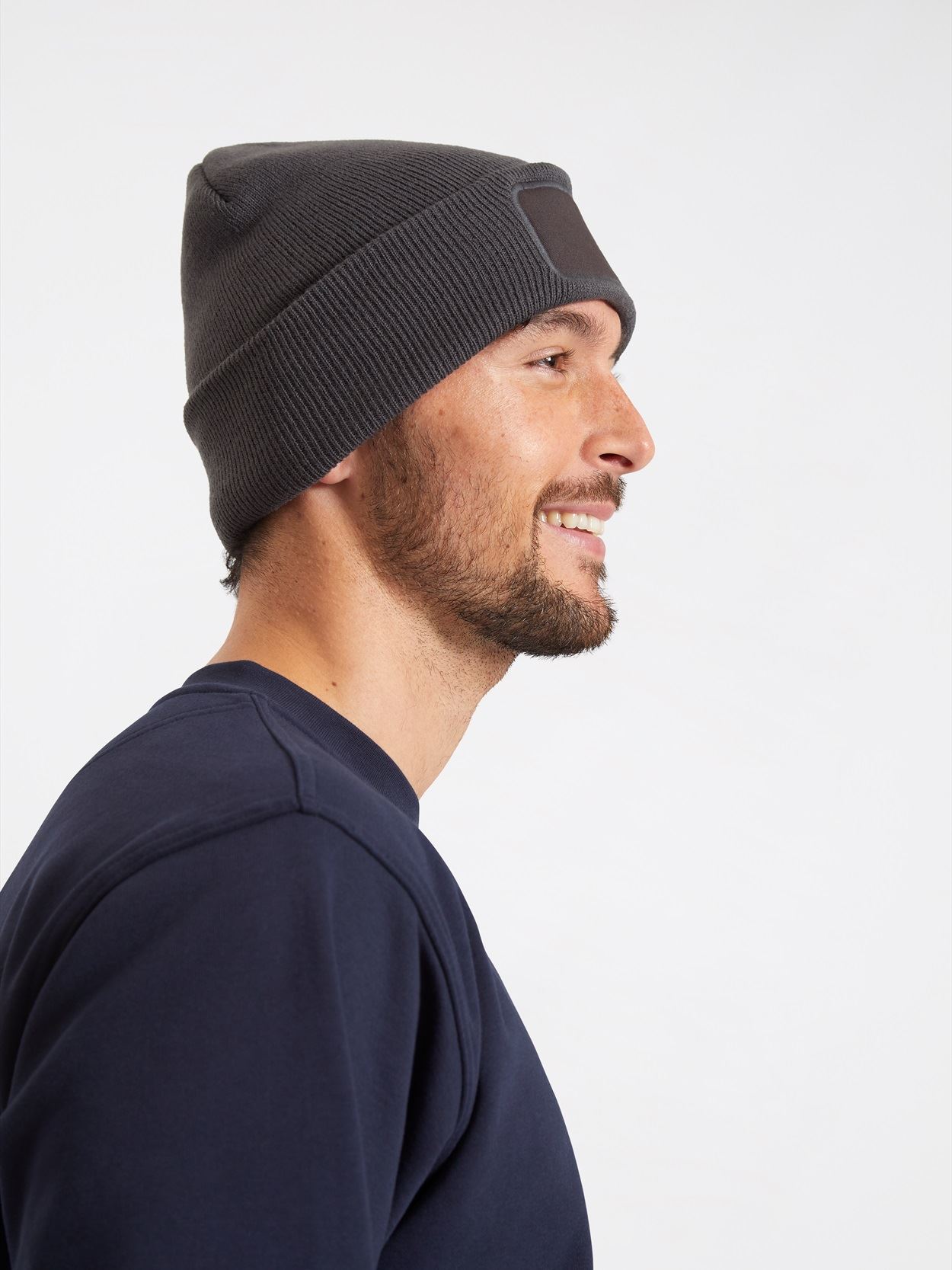 UC411 Rectangular Patch Beanie Image 2