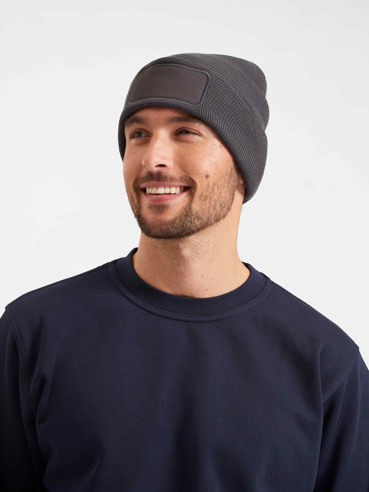 UC411 Rectangular Patch Beanie Image 1