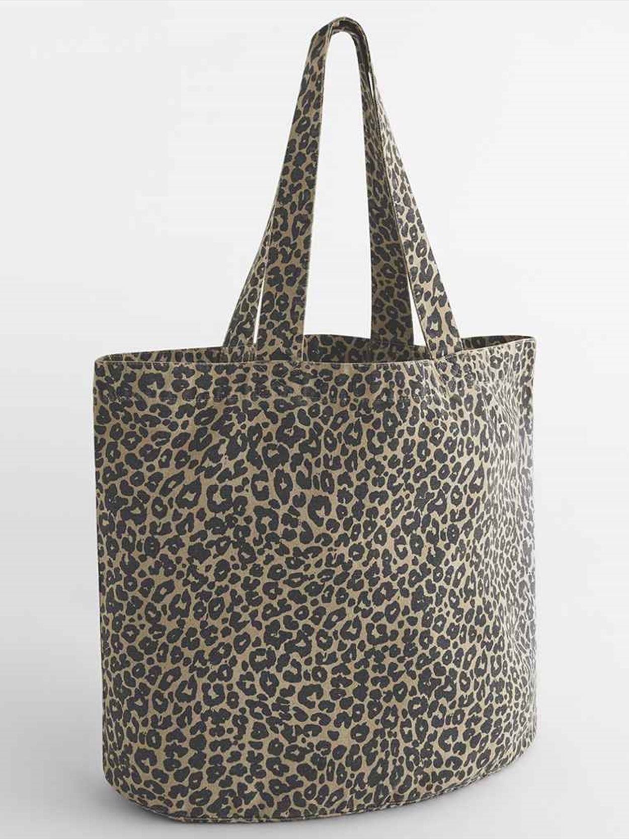 W335 Westford Mill Leopard Print Canvas Shopper Image 2