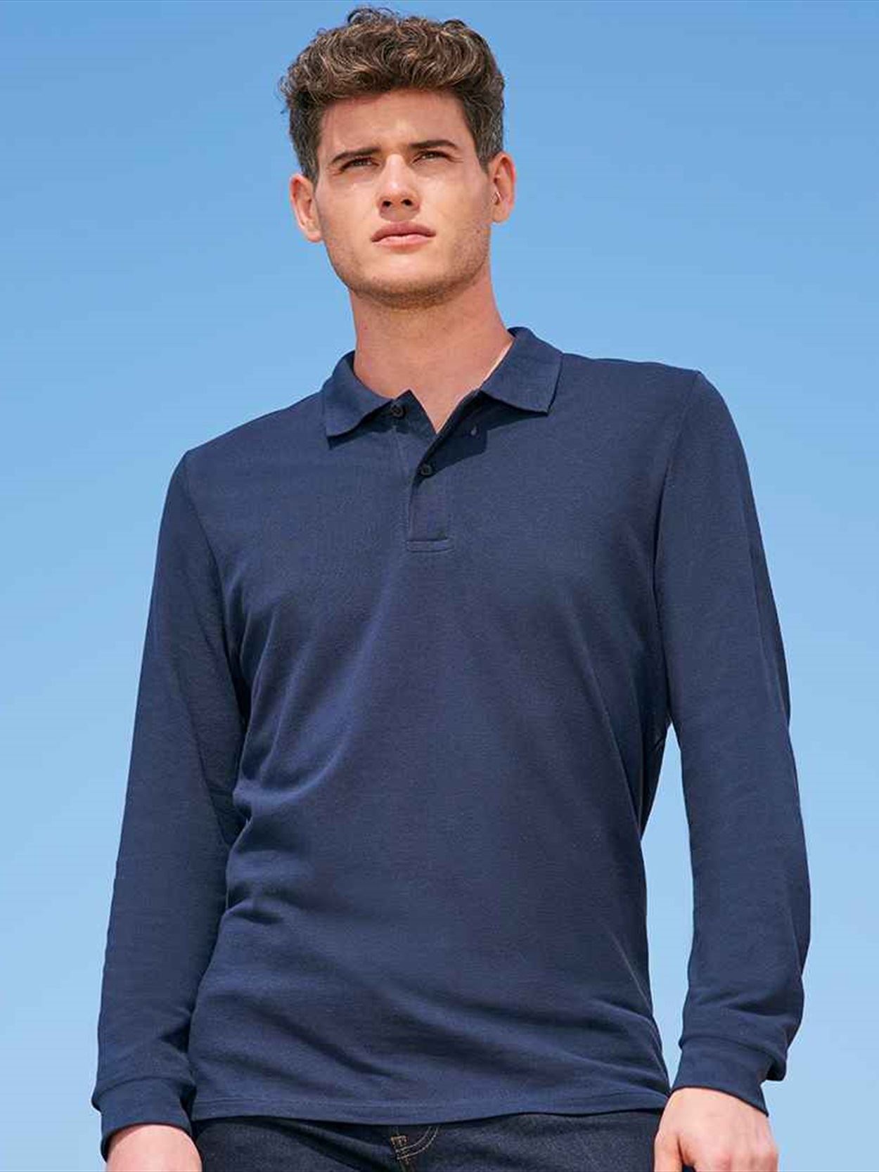 02087 Perfect LS SOL'S Perfect Long Sleeve Piqué Polo Shirt Image 2