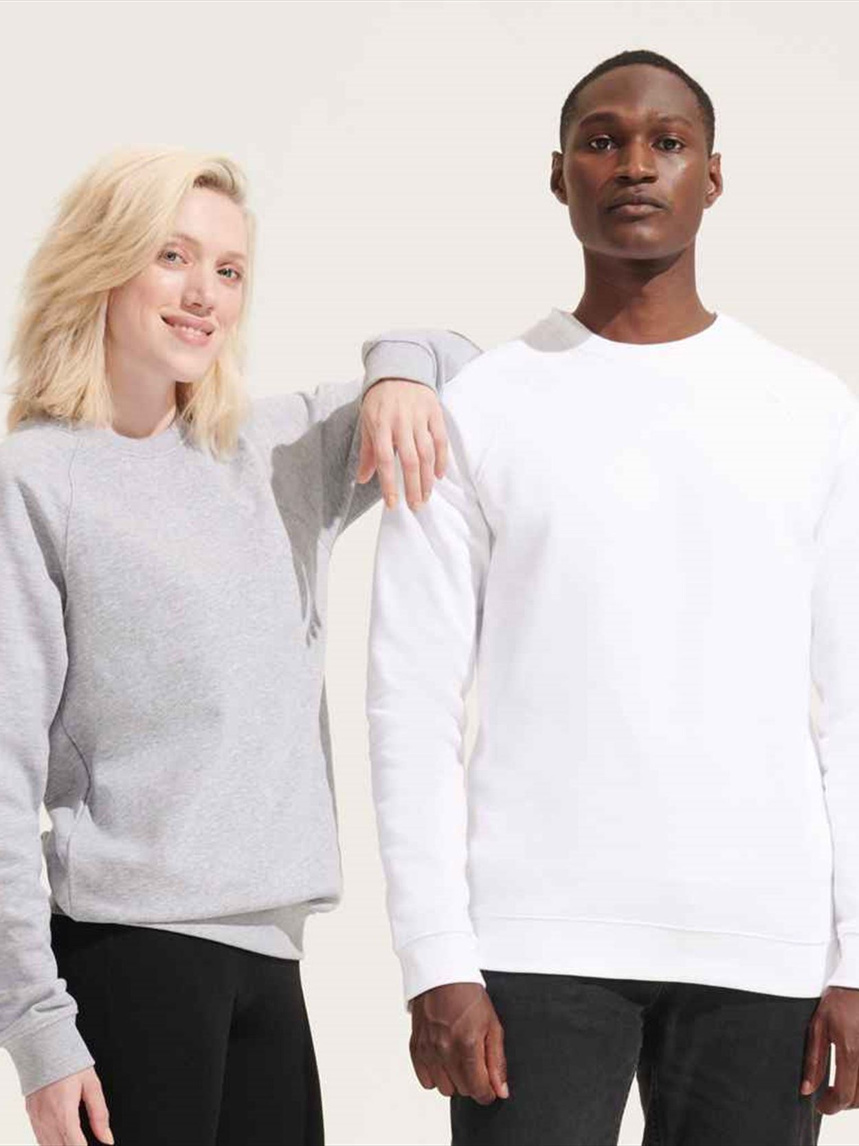 03567 Space SOL'S Unisex Space Organic Raglan Sweatshirt Image 2