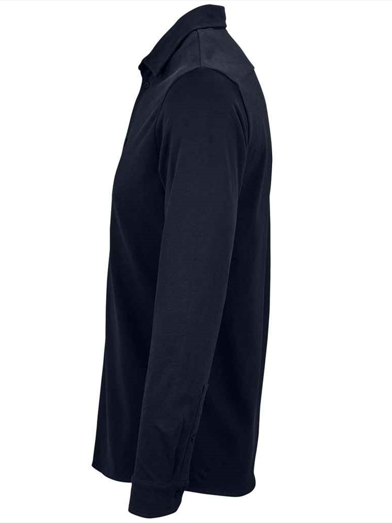 03777 Basile NEOBLU Basile Organic Cotton Long Sleeve Piqué Shirt Image 4