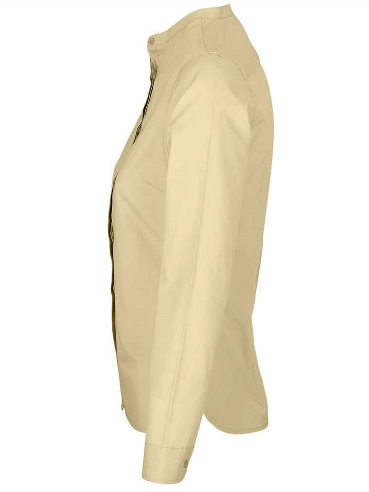 03787 Lds Bart NEOBLU Ladies Bart Mao Collar Long Sleeve Poplin Shirt Image 4