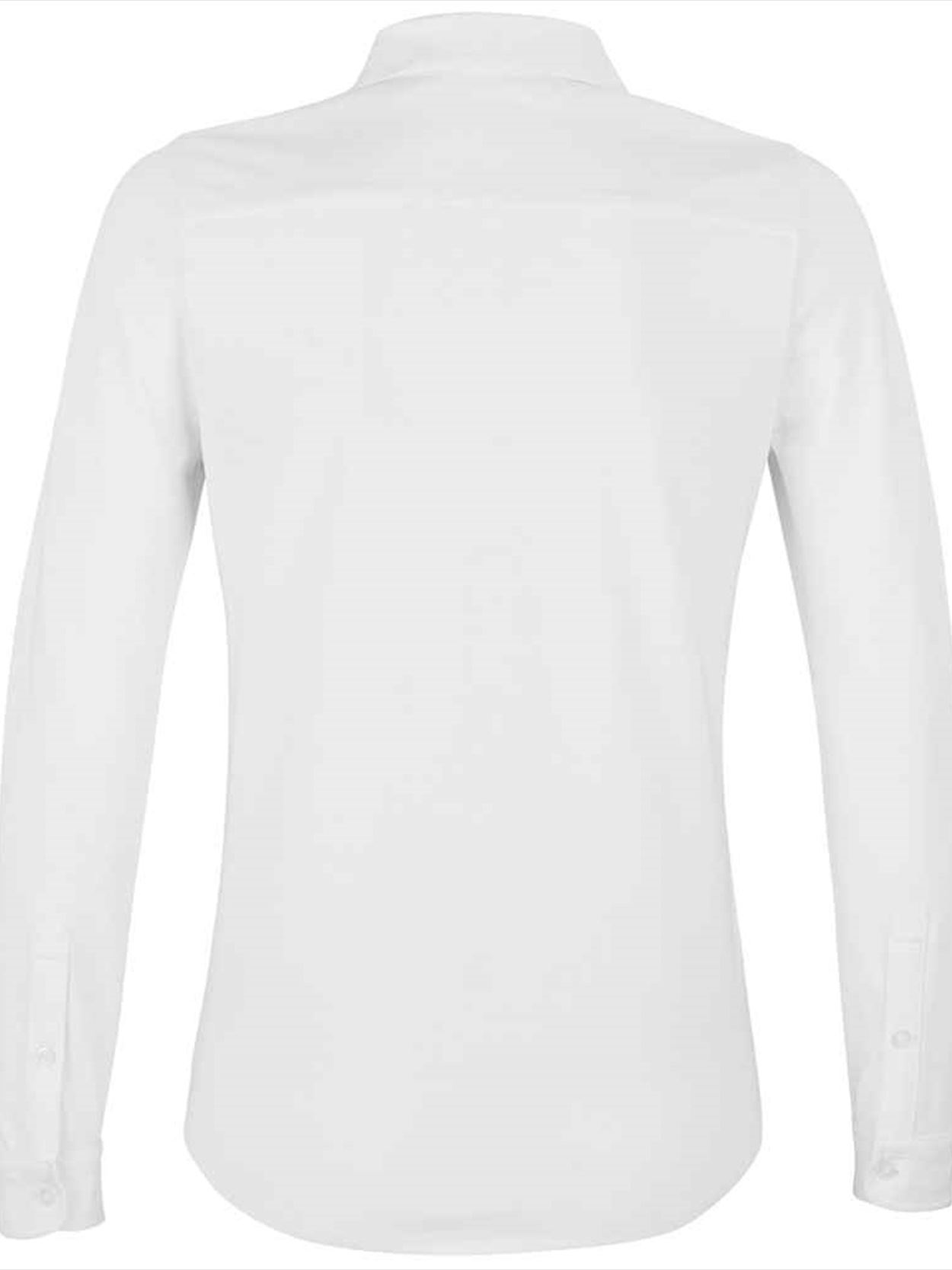 03791 Lds Basile NEOBLU Ladies Basile Organic Cotton Long Sleeve Piqué Shirt Image 2