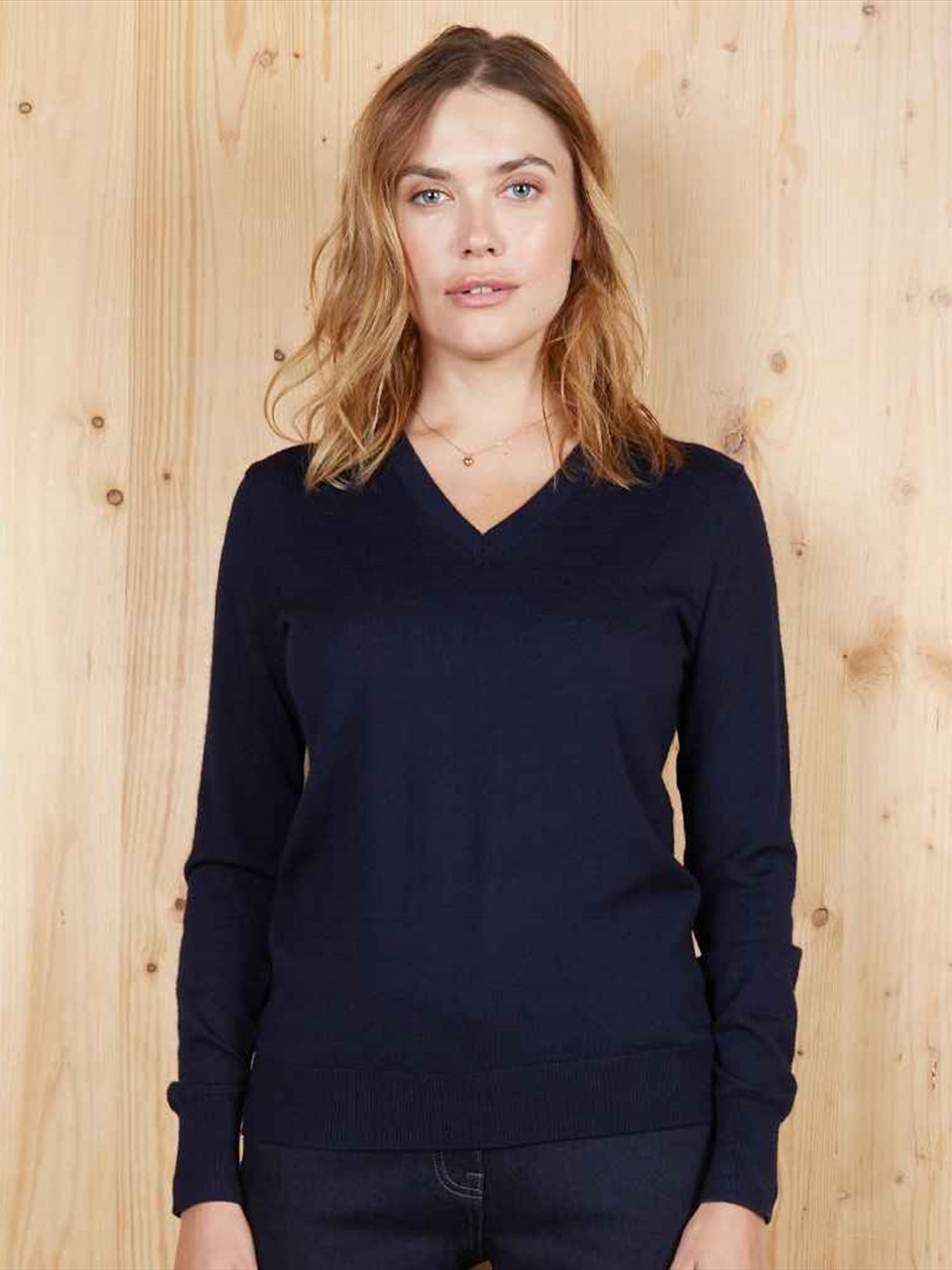 03988 Lds Stullivan NEOBLU Ladies Sullivan V Neck Sweater Image 1