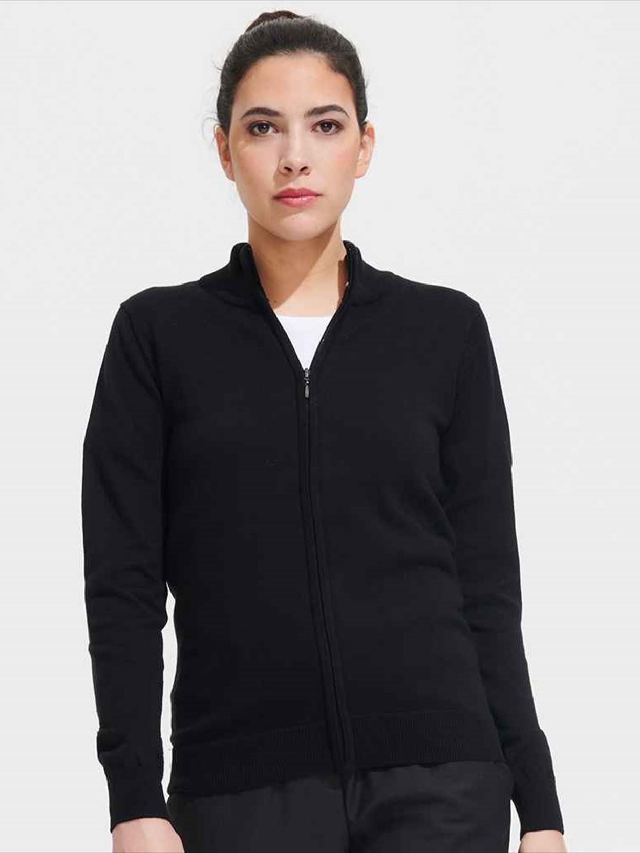 10550 Lds Gordon SOL'S Ladies Gordon Full Zip Cotton Acrylic Cardigan Image 1
