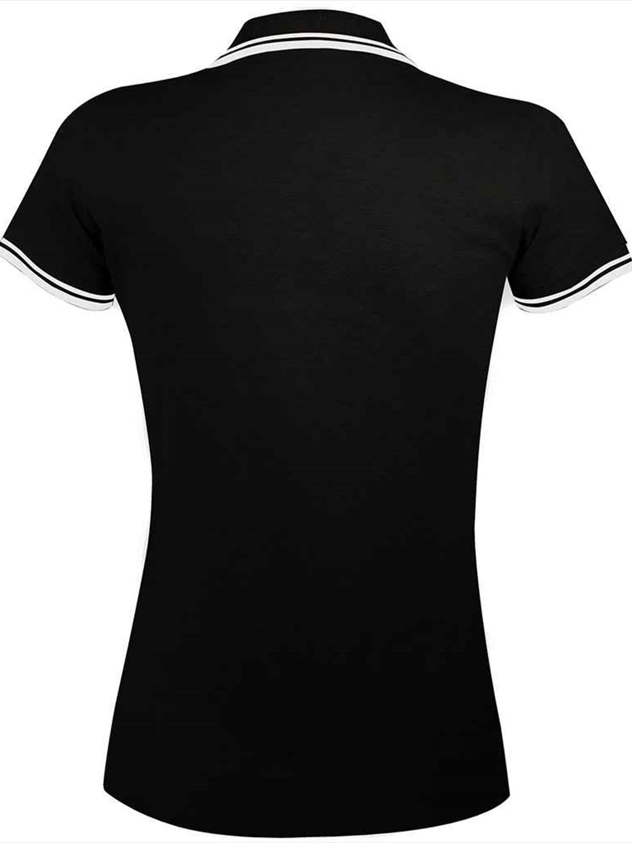 10578 Lds Pasadena SOL'S Ladies Pasadena Tipped Cotton Piqué Polo Shirt Image 2