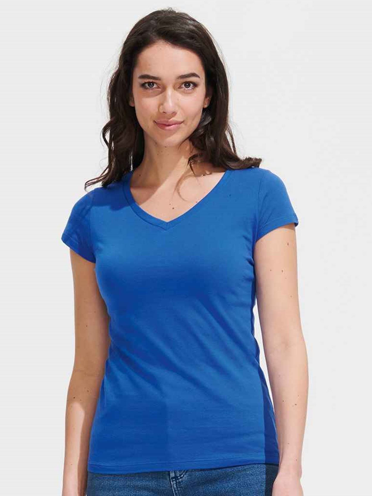 11388 Moon SOL'S Ladies Moon V Neck T-Shirt Image 1