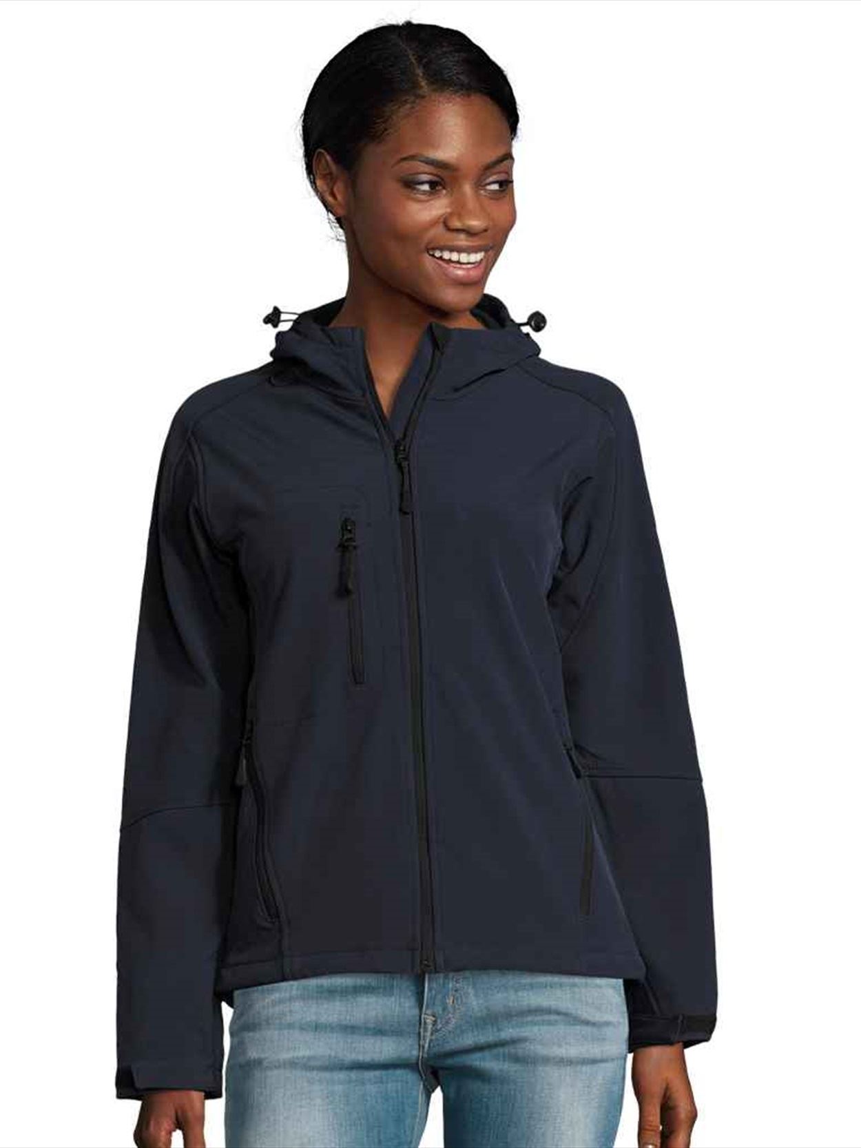 46802 Ladies Replay SOL'S Ladies Replay Hooded Soft Shell Jacket Image 2