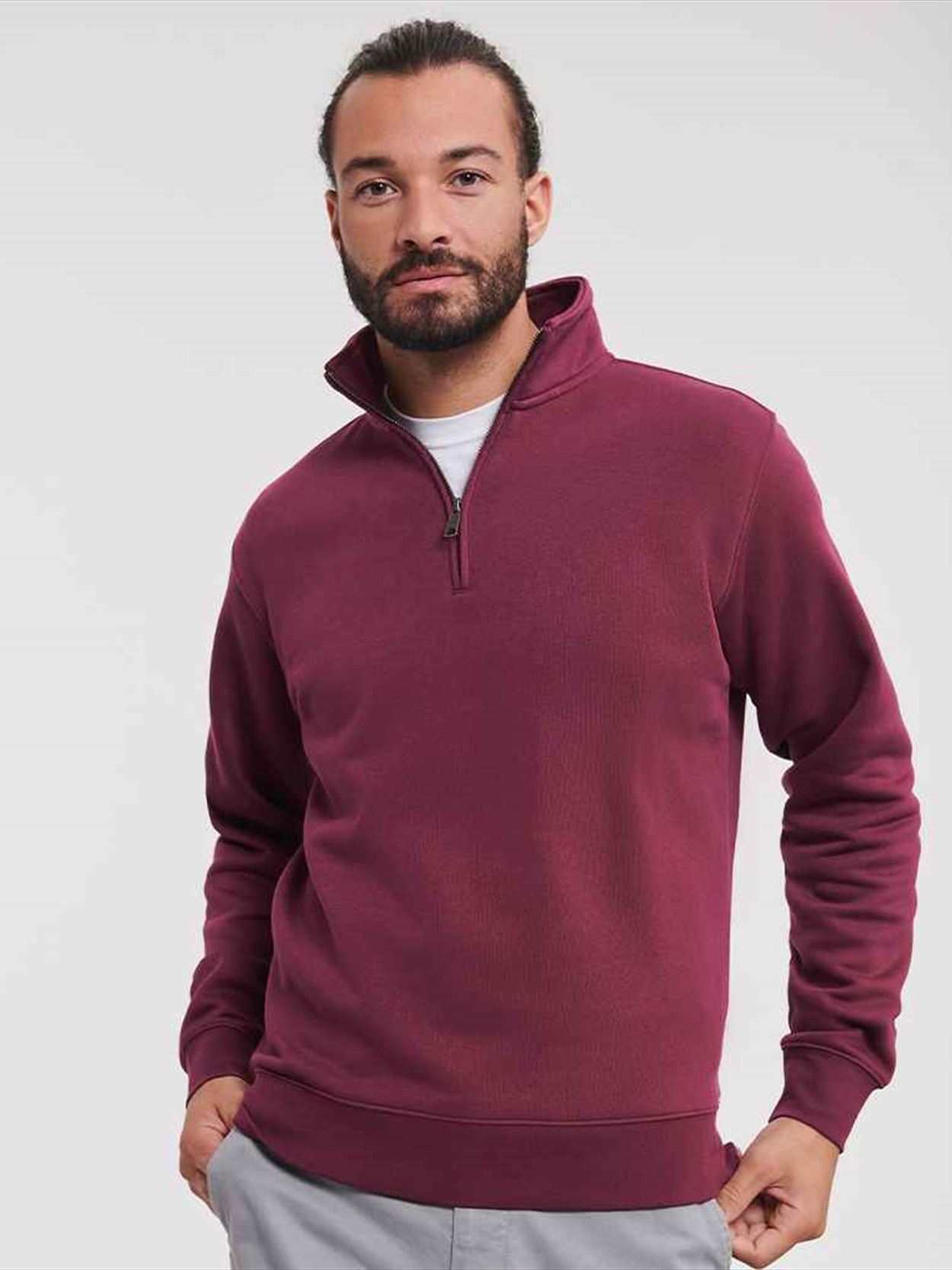 270M Russell Athletic Authentic Zip Neck Sweatshirt Image 3