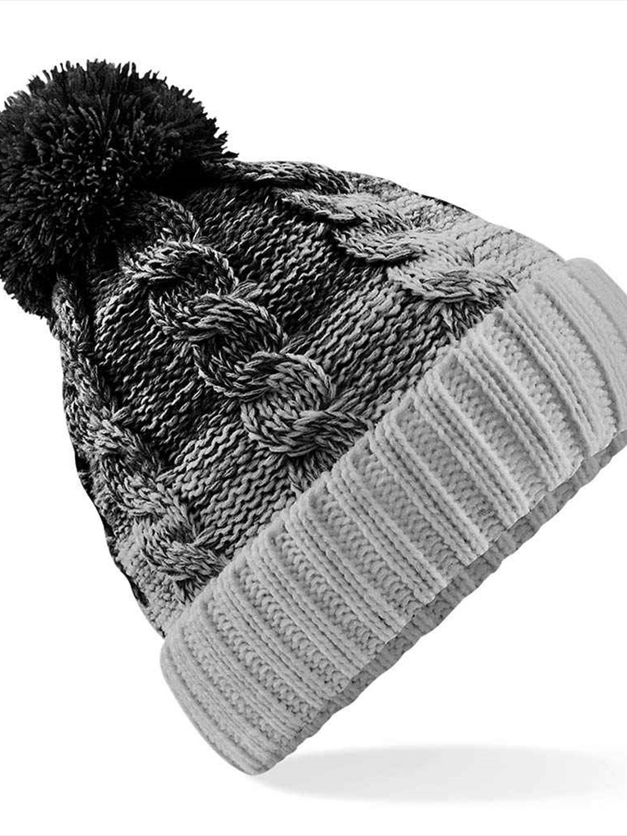 BB459 B459 Beechfield Ombré Pom Pom Beanie Image 1