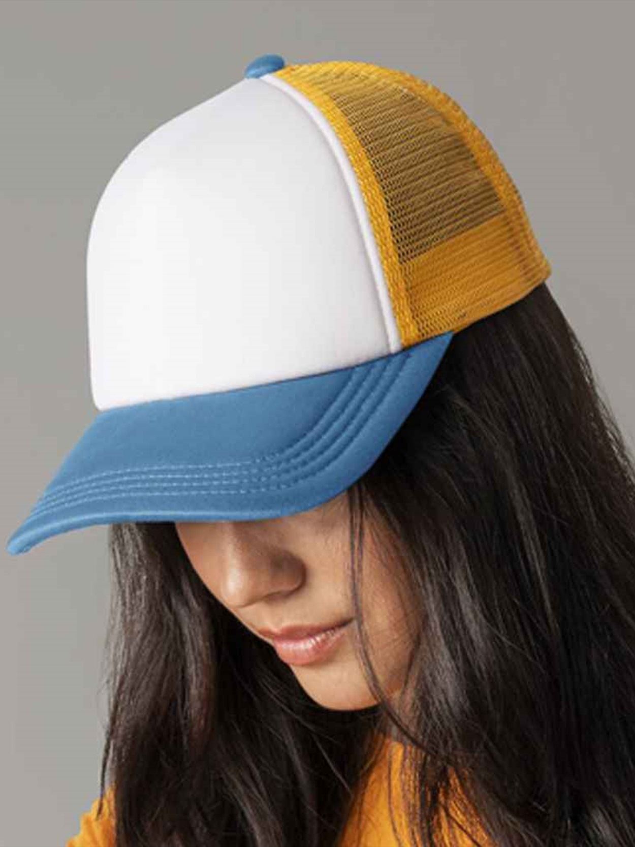 BB639 B639 Beechfield Retro 5 Panel Trucker Cap Image 2