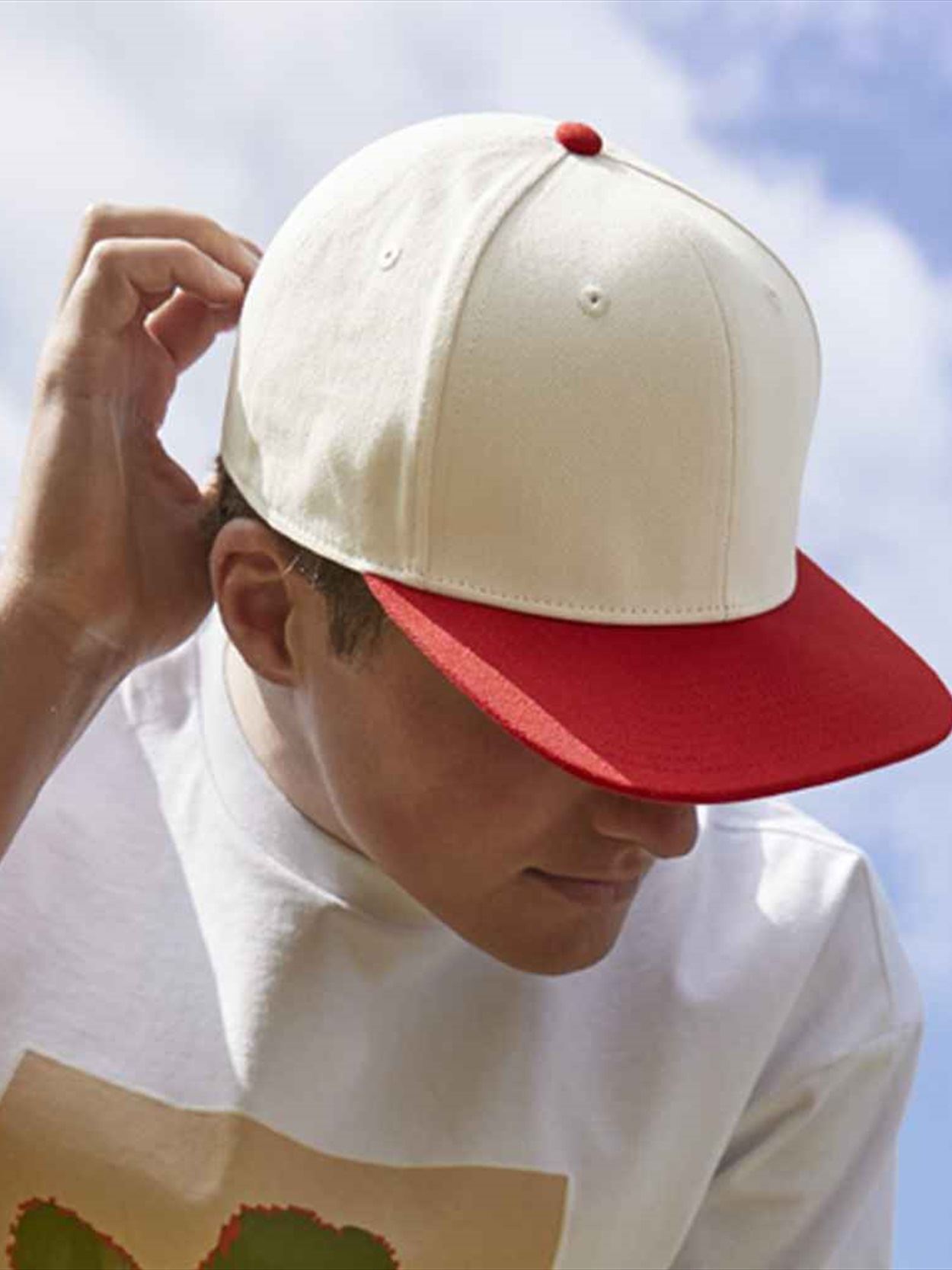 BB662 B662 Beechfield Contrast Flat Peak 6 Panel Cap Image 1