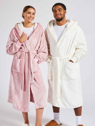 BH104 Brand Lab Unisex Hooded Cuffed Robe