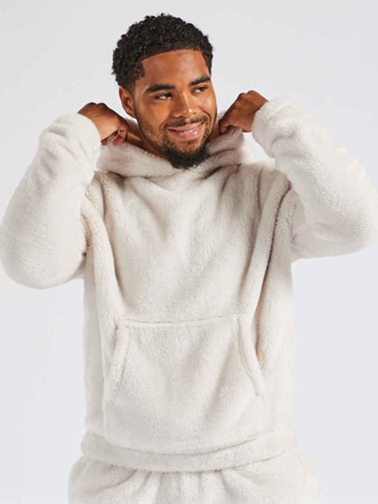 BH201 Brand Lab Unisex Fluffy Fleece Hoodie Image 2