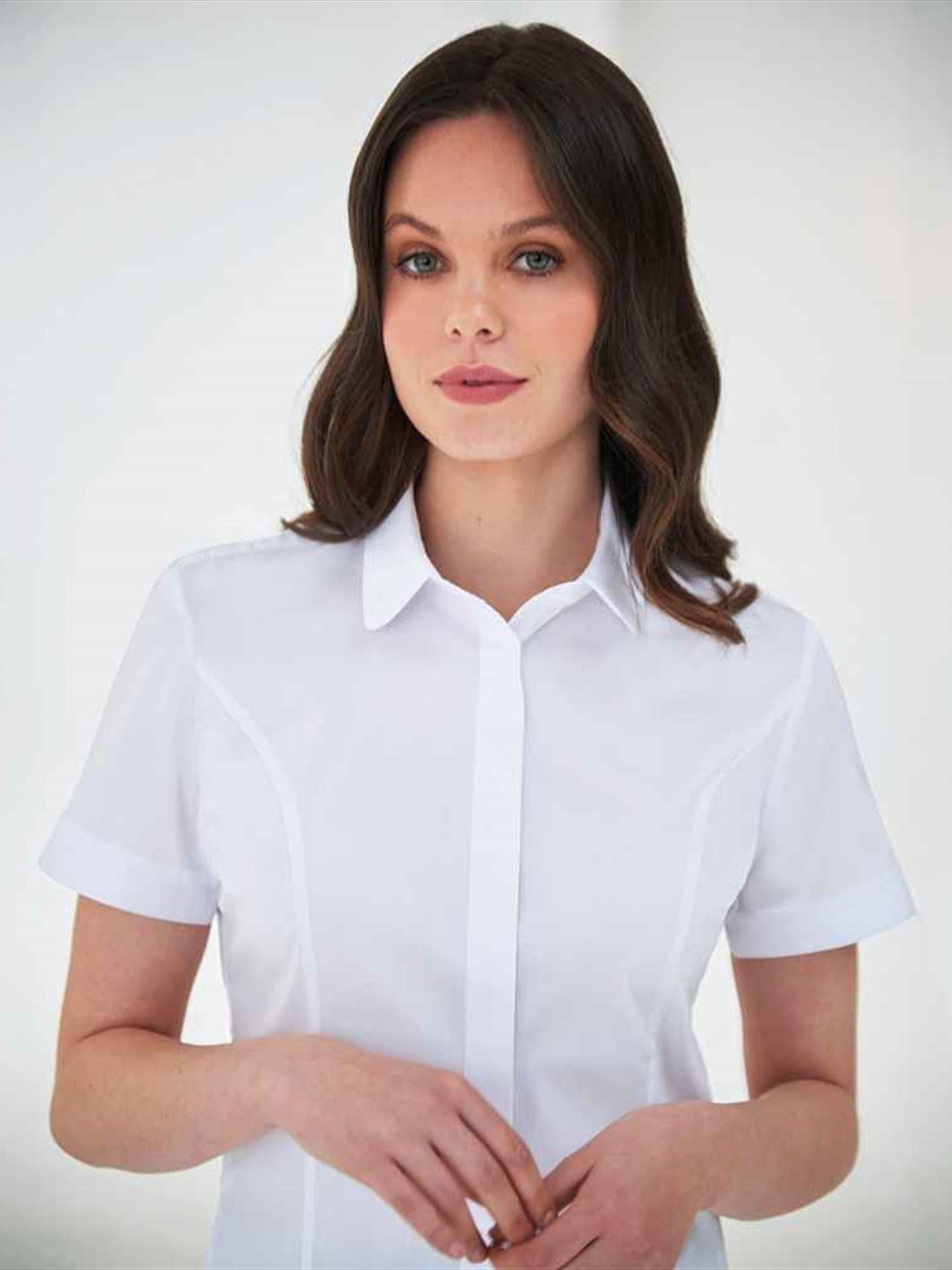 BK133 2269 Brook Taverner Ladies Soave Short Sleeve Poplin Shirt Image 1