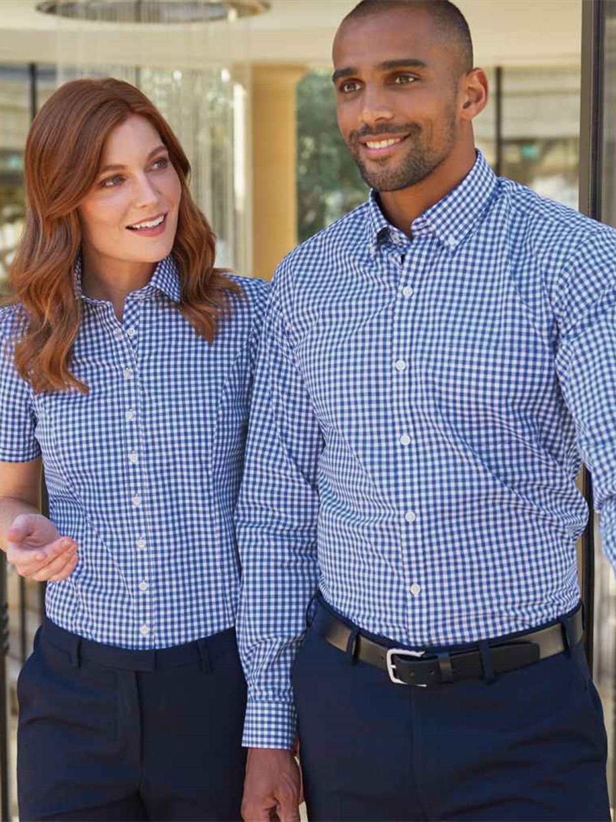 BK580 7884 Brook Taverner Montana Gingham Long Sleeve Shirt Image 1