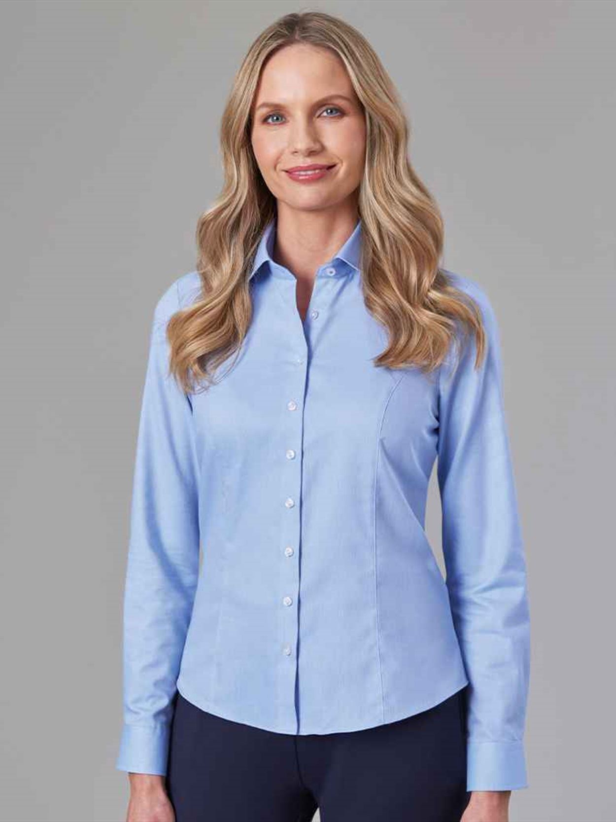 BK583 2319 Brook Taverner Ladies Aspen Long Sleeve Oxford Shirt Image 1