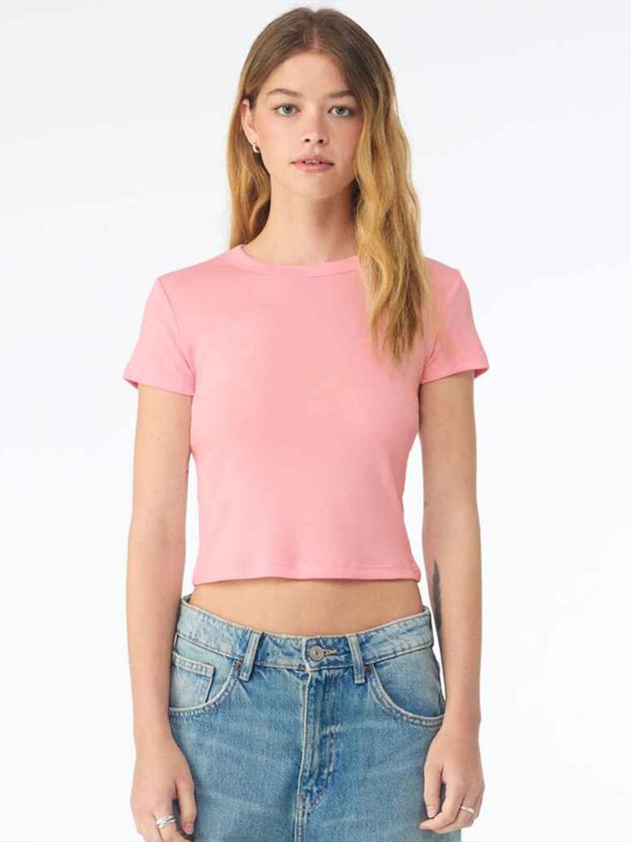 BL1010 1010 Bella Ladies Micro Rib Baby T-Shirt Image 3