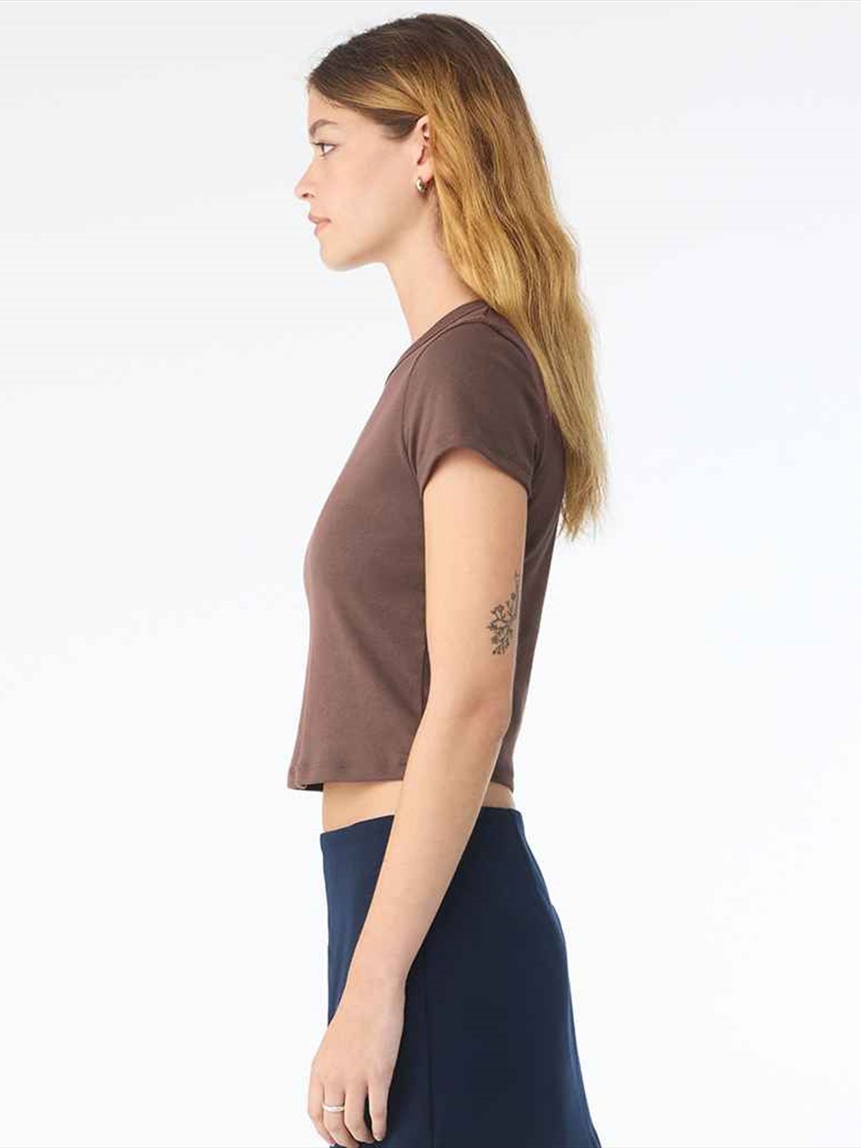 BL1010 1010 Bella Ladies Micro Rib Baby T-Shirt Image 1