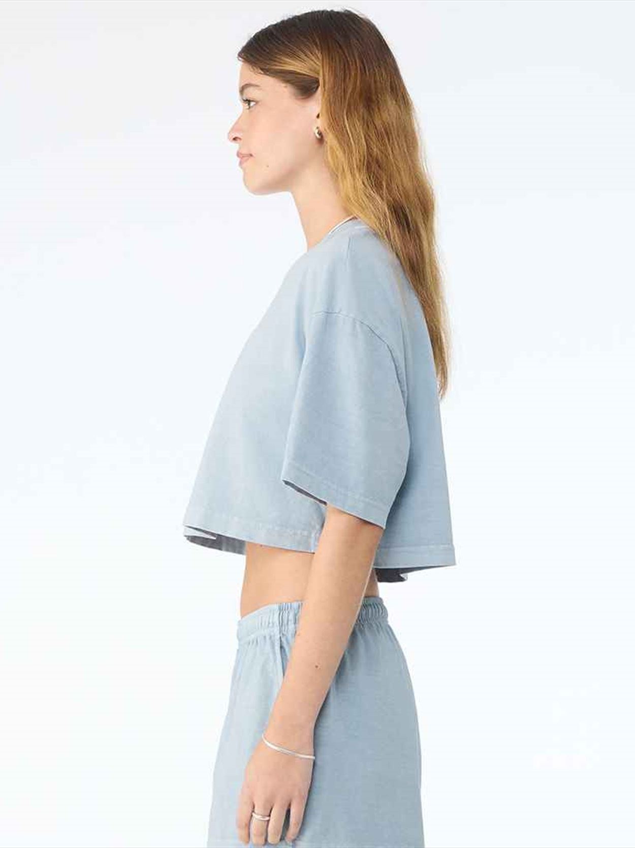 BL6882 6882GD Bella Ladies Heavyweight Washed Cropped T-Shirt Image 3