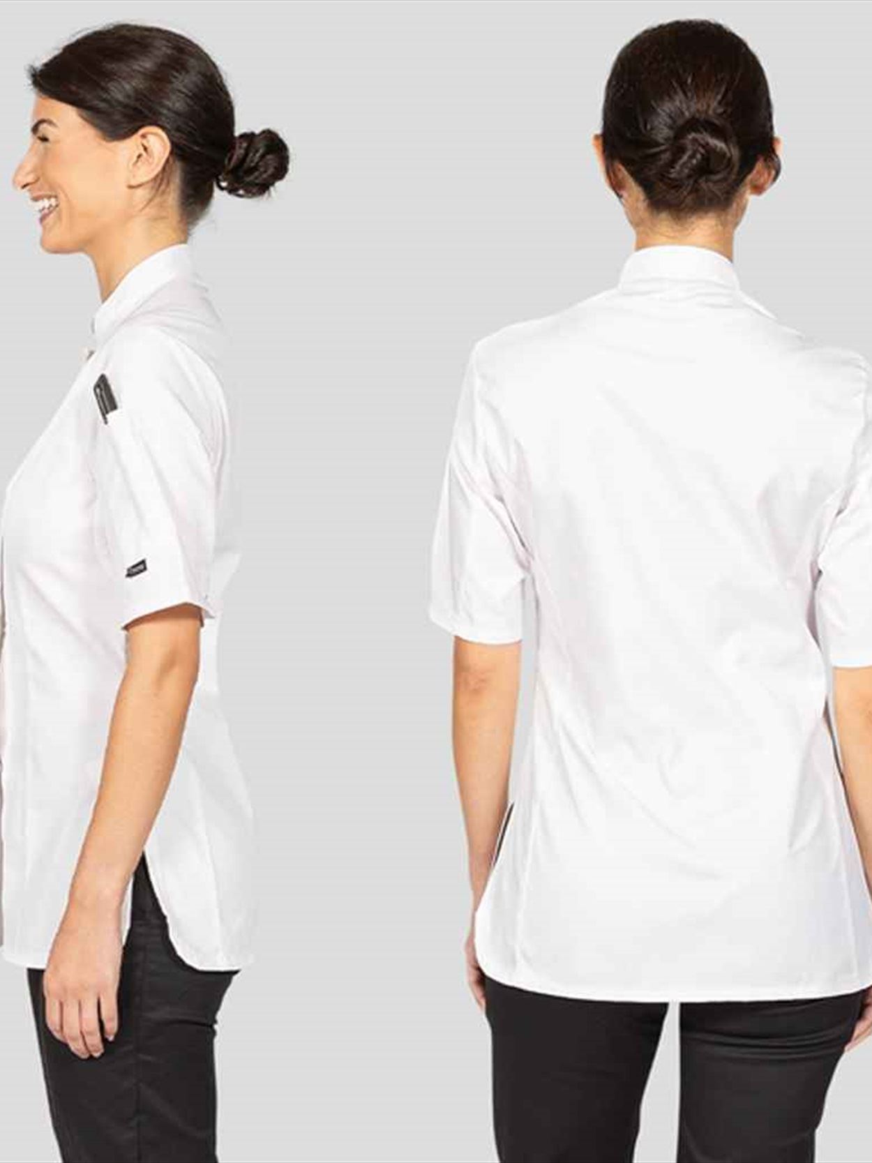 DE006 DD33S Dennys Ladies Short Sleeve Premium Chef's Jacket Image 1