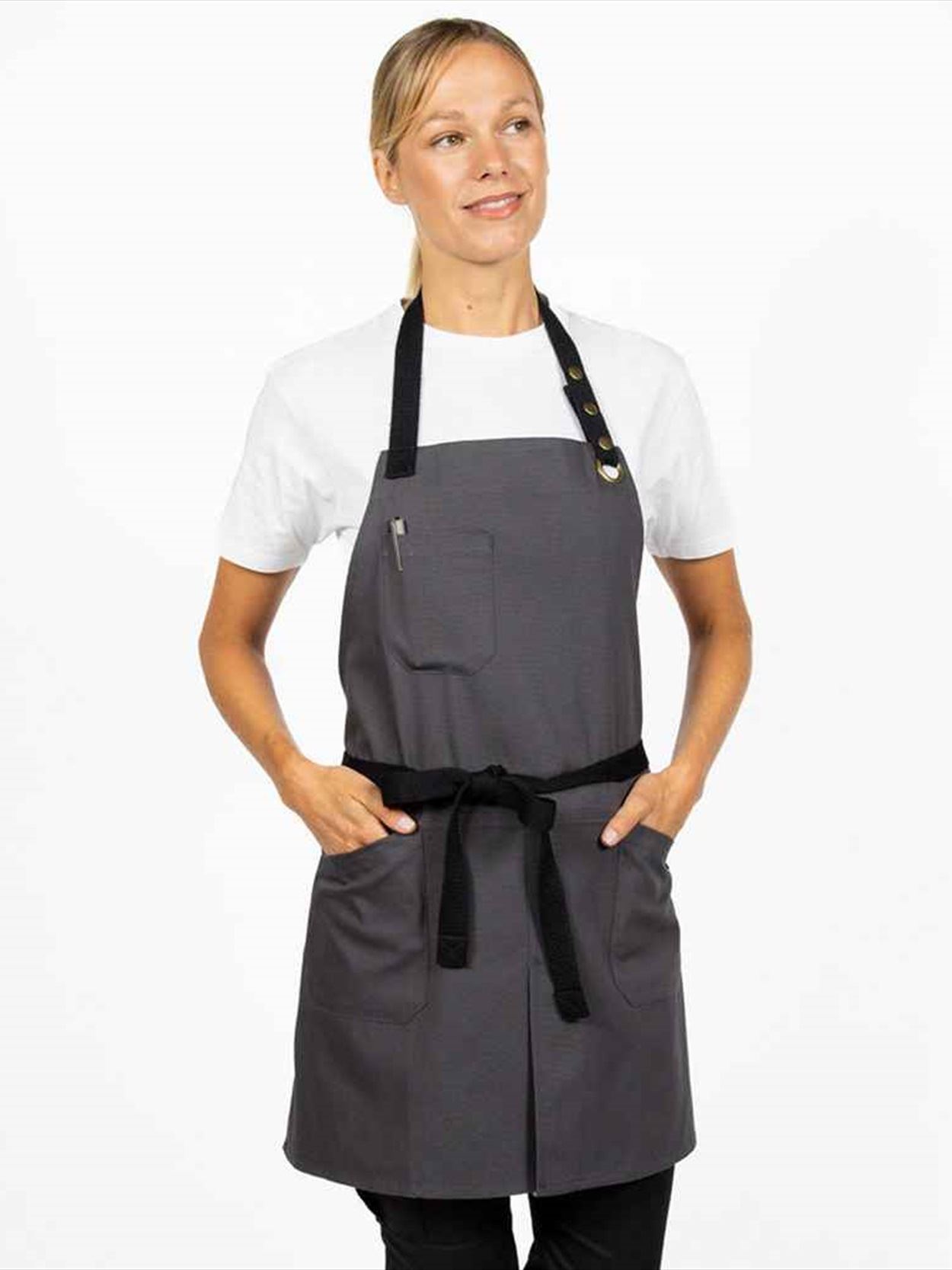 DE143 DP146 Dennys Canvas Apron with Front Split Image 2