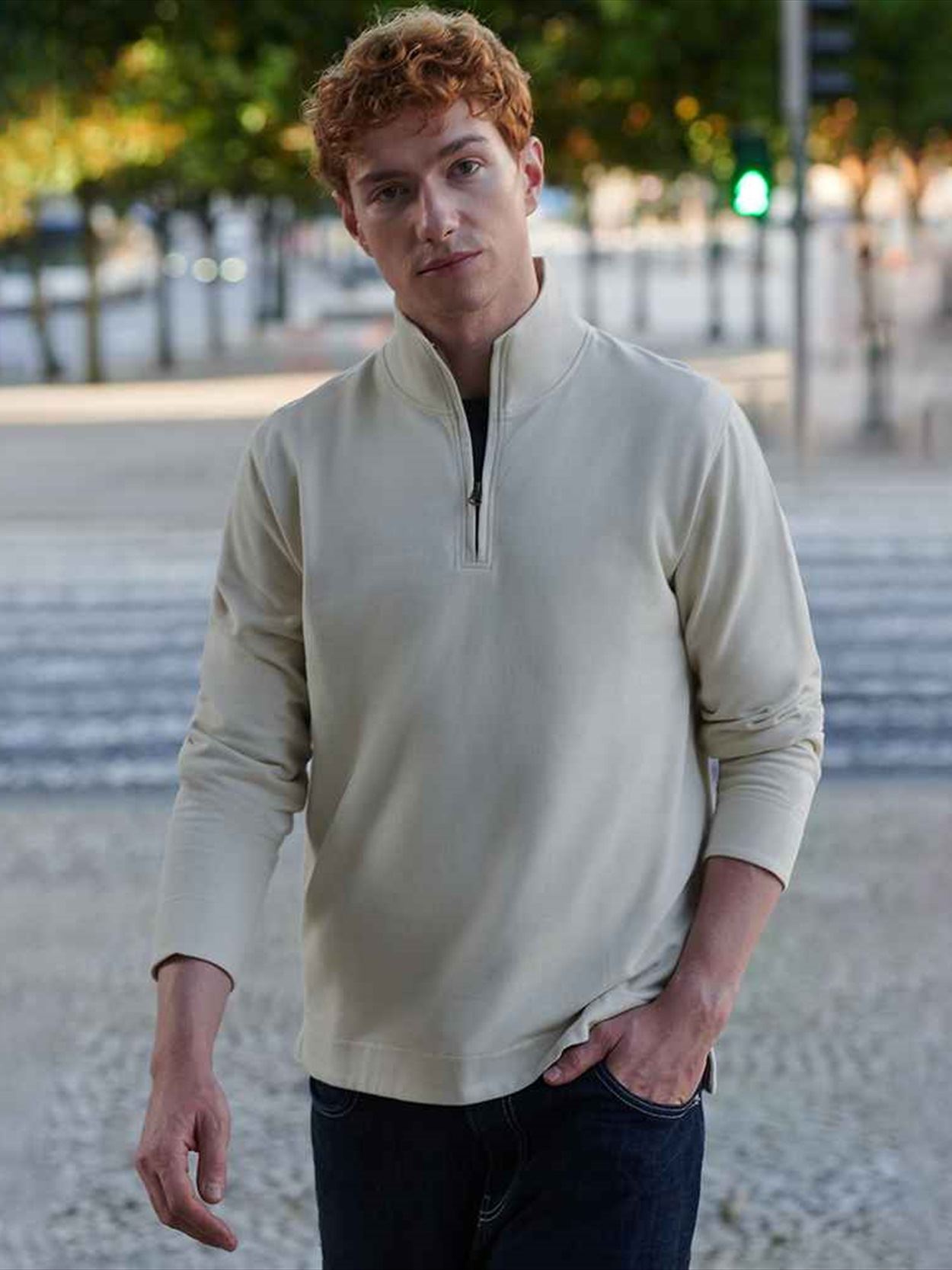 FR045 Front Row Premium Piqué 1/4 Zip Top Image 1